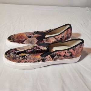 Gap Colorful Faux Snakeskin Slip On Shoes Size 10 Minor Wear